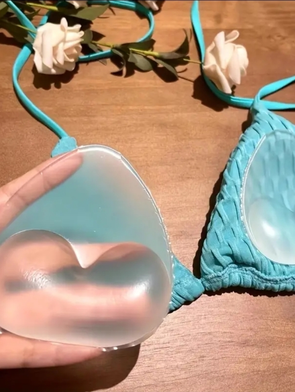 Removable Silicone Cups For Fuller Lifted Bust. Swimsuit Or Bra. 2 Colors Avail.